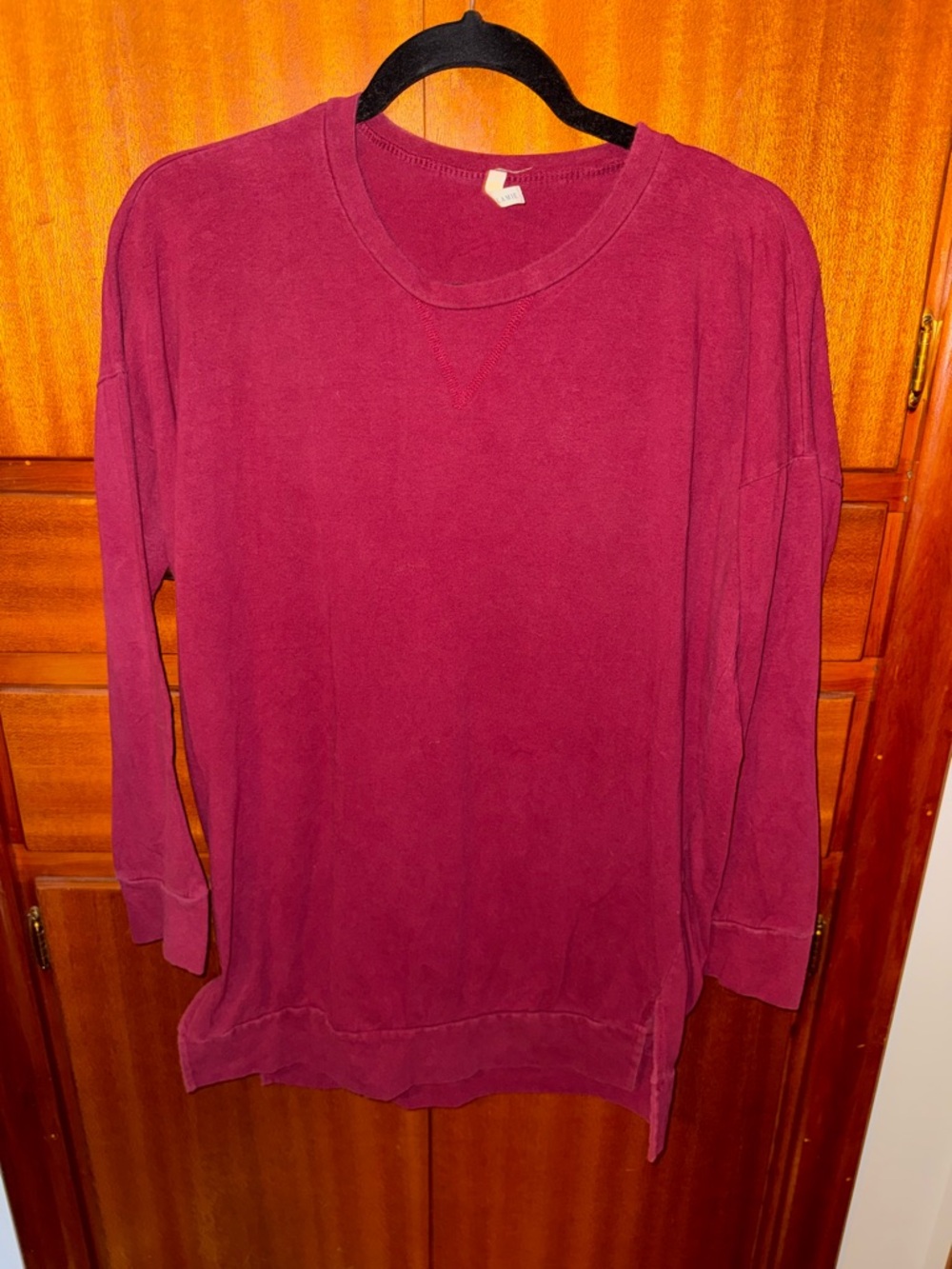 Oversized Crewneck in Wine